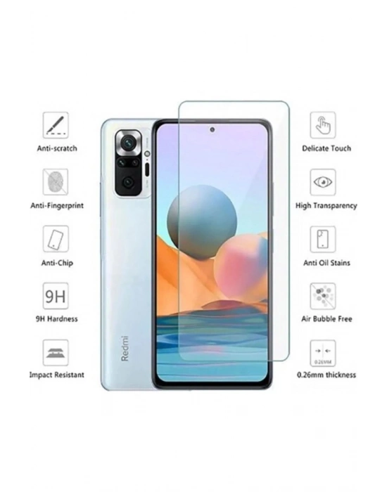 Xiaomi Redmi Note 10 Pro Uyumlu Premium Ekran Koruyucu 9h Sert Temperli Kırılmaz Cam Koruma Şeffaf