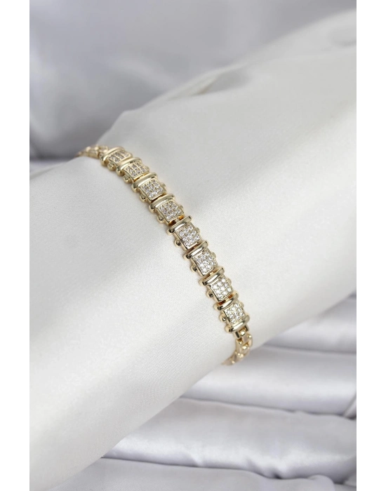 Xuping Model Zirkon Taşlı Gold Renk Kadın Bileklik