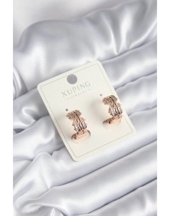 ® Xuping Model Zirkon Taşlı Halka Kadın Küpe