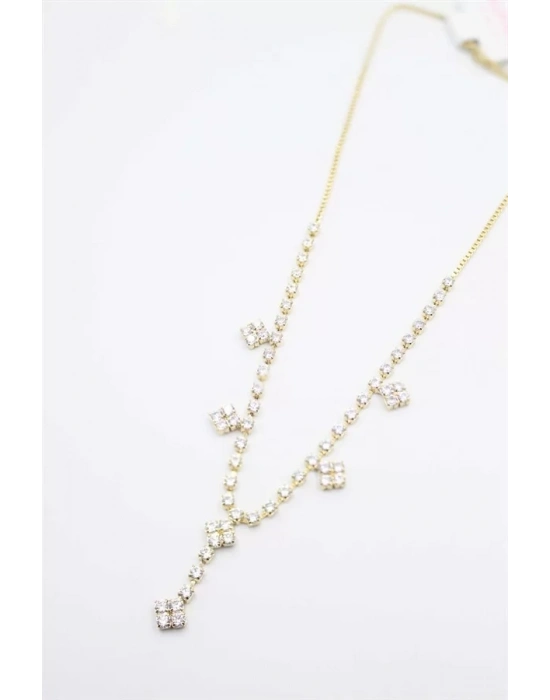 Xuping Taşlı Kolye - Altın