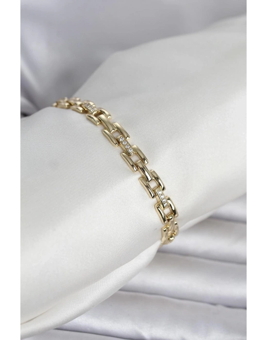 Xuping Zincir Model Gold Renk Kadın Bileklik