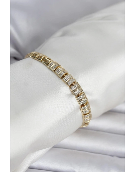 Xuping Zirkon Taşlı Gold Renk Kadın Bileklik