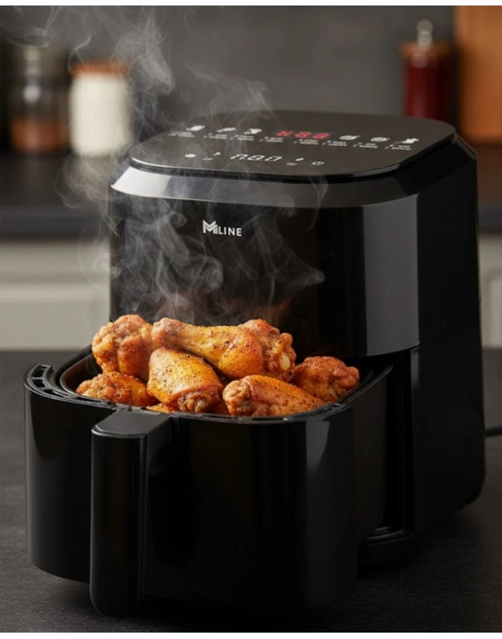 ® Yağsız Pişirme Teknolojili 4L Cam Hazneli Dokunmatik Airfryer 1360W