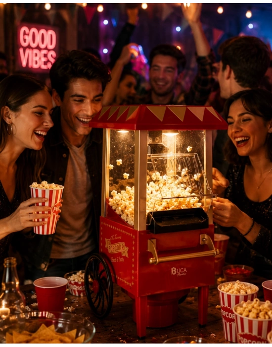 Yağsız Popcorn Makinesi Hızlı Sıcak Hava Mısır Patlatıcı Ev Tipi Kullanım