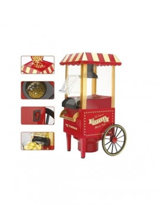 Yağsız Popcorn Makinesi Hızlı Sıcak Hava Mısır Patlatıcı Ev Tipi Kullanım