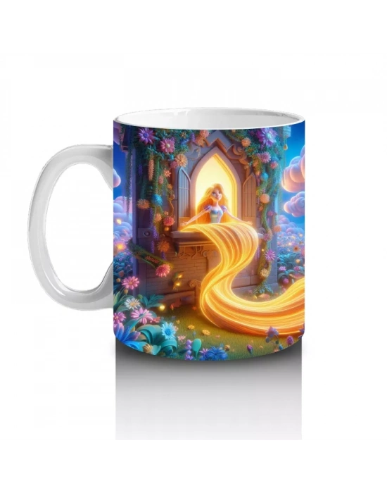 Yanan Mumlar Arasında Dikenli Kafatası Figürüyle Korku Temalı Cadılar Bayramı Baskılı Kupa Bardak