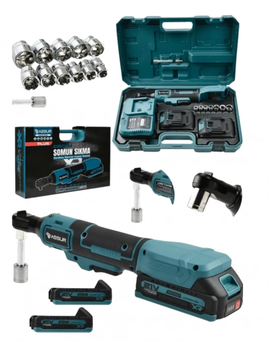 ® Yandan Sıkma Somun Sökme ve Sıkma Akülü Cırcır Anahtarı