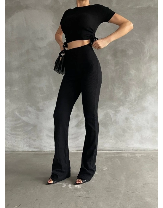 Yanları tüneli takım siyah s3161