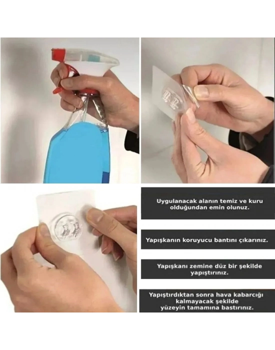 ®  Yapışkanlı Banyo Köşeliği Kancalı Köşe Rafı Duş Şampuanlık Duvar Düzenleyici Organizer Raf