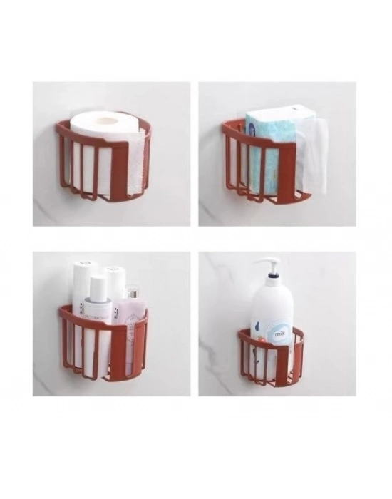 Yapışkanlı Çok Fonksiyonlu Banyo Organizeri BEYAZ