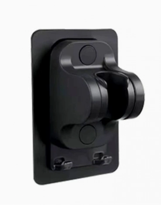 ® Yapışkanlı Duş Başlığı Tutucu Ayarlı Askılı Siyah