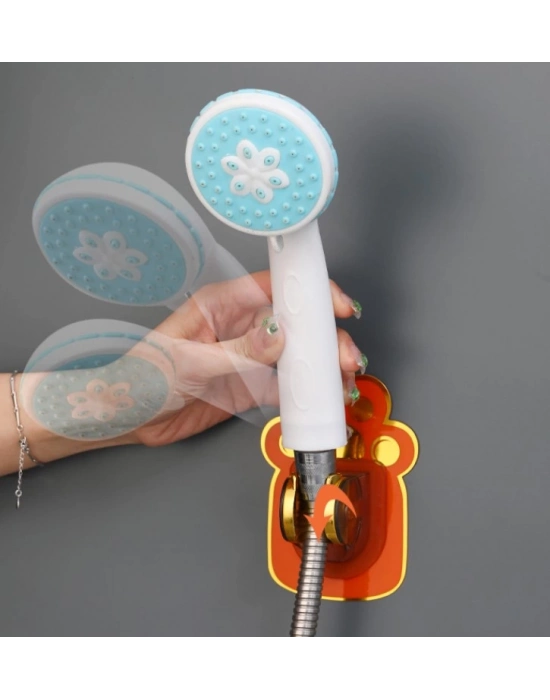 Yapışkanlı Hayvan Figürlü Hareketli Duş Başlığı Tutucu