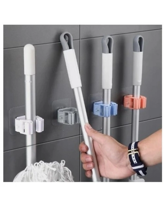 Yapışkanlı Pratik Mop Tutucu 4 Adet Beyaz