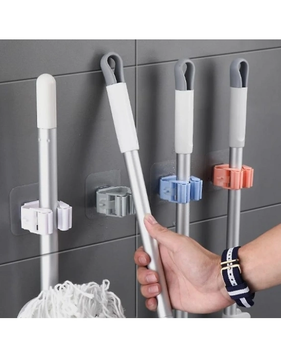 ® Yapışkanlı Pratik Mop Tutucu 4 Adet Beyaz