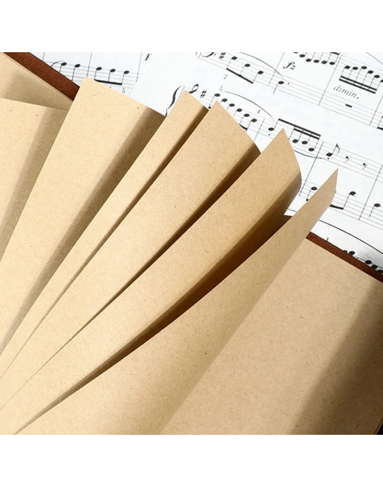 Yaprak Desenli Mor Deri Defter Ve Metal Roller Kalem Seti