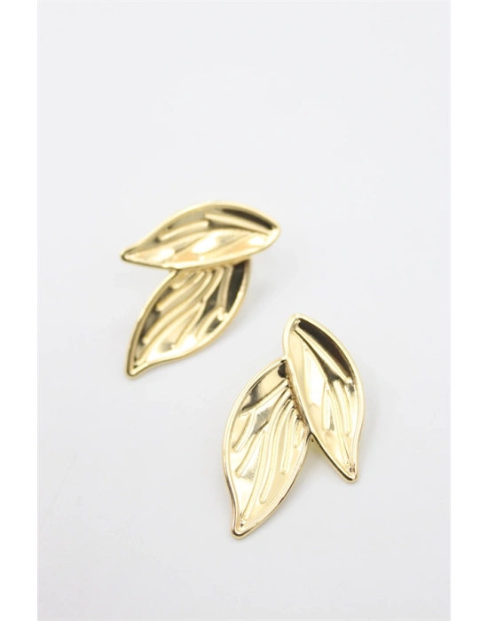 Yaprak Küpe - Altın