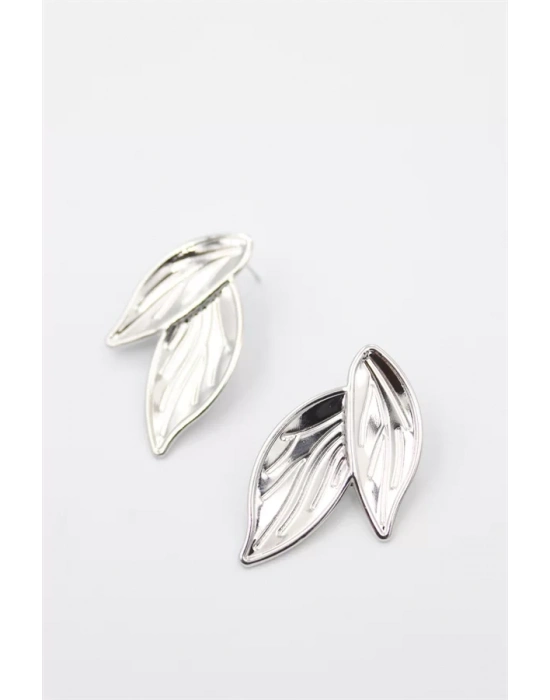 Yaprak Küpe - Gümüş