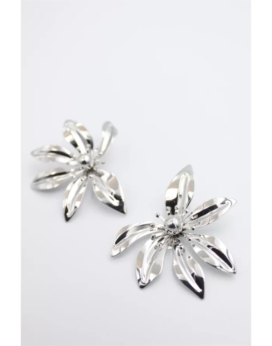 Yaprak Küpe - Gümüş