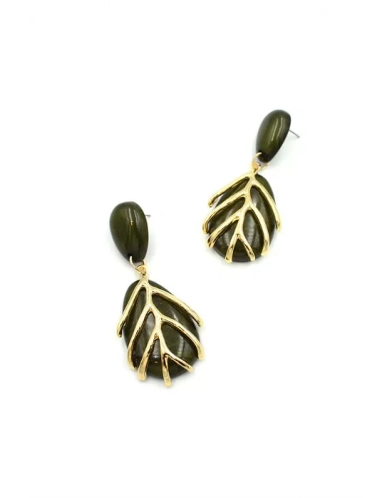 Yaprak Küpe - Yeşil