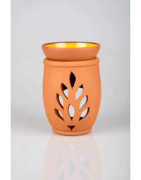 Yaşam Çiçeği El Yapımı Çömlek Buhurdanlık Tütsülük