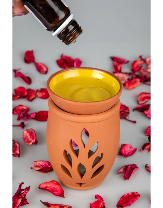 Yaşam Çiçeği El Yapımı Çömlek Buhurdanlık Tütsülük