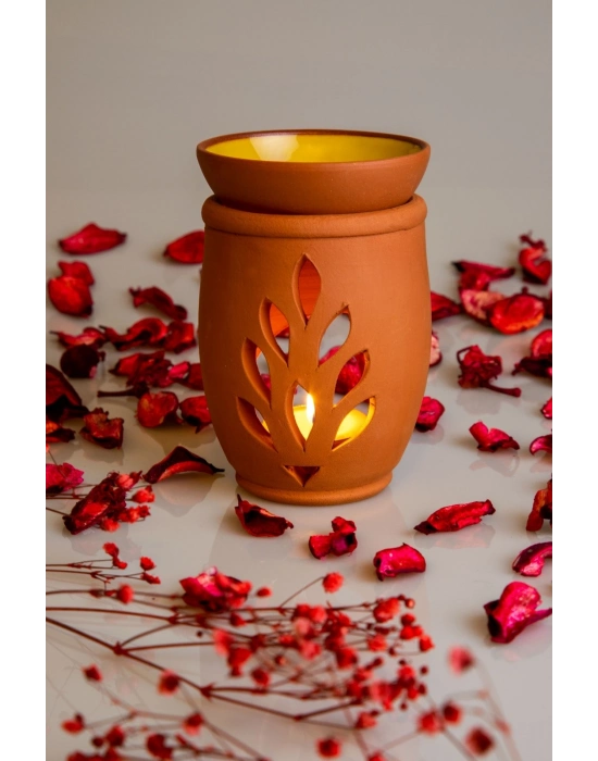 Yaşam Çiçeği El Yapımı Çömlek Buhurdanlık Tütsülük