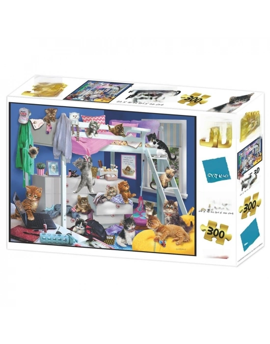 Yatak Odası Kedileri Puzzle 300 Parça
