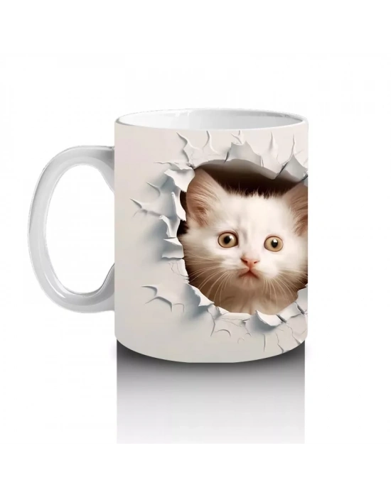 Yavru Kediler Kırık Duvar Arasında – Baskılı Kahve Kupası