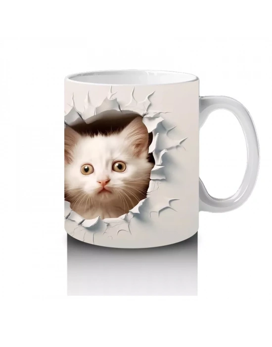 Yavru Kediler Kırık Duvar Arasında – Baskılı Kahve Kupası