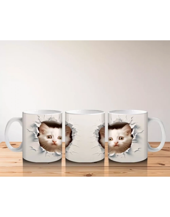 Yavru Kediler Kırık Duvar Arasında – Baskılı Kahve Kupası