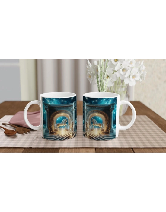 Yay Burcu Baskılı Kahve Kupası - Astral Denizaltı Dünyası Vs2