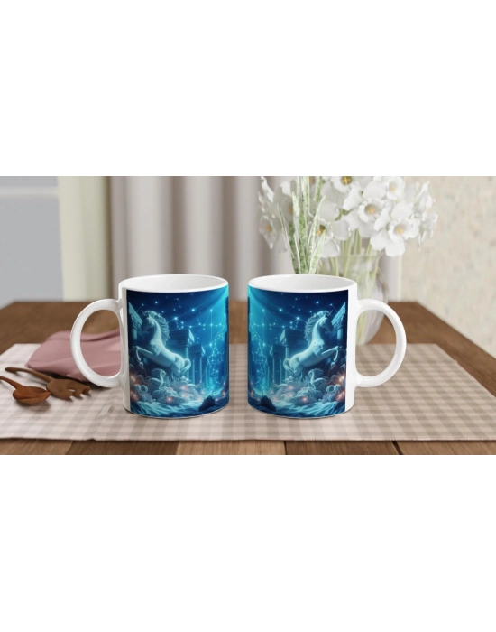 Yay Burcu Baskılı Kahve Kupası - Astral Denizaltı Dünyası Vs4