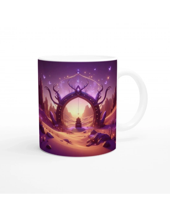 Yay Burcu Baskılı Kahve Kupası - Elementsel Doğa Krallığı Temalı Vs2