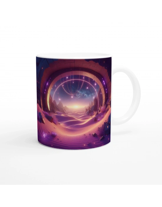 Yay Burcu Baskılı Kahve Kupası - Elementsel Doğa Krallığı Temalı Vs3