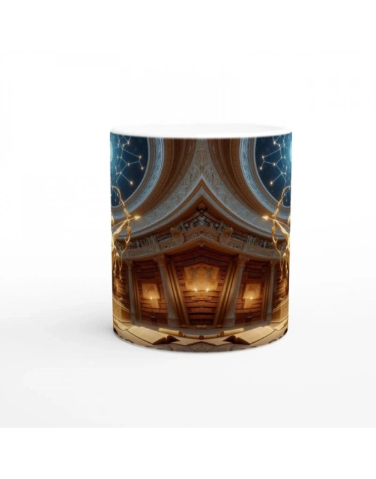 Yay Burcu Baskılı Kahve Kupası - Zodyak Kütüpanesi Vs1