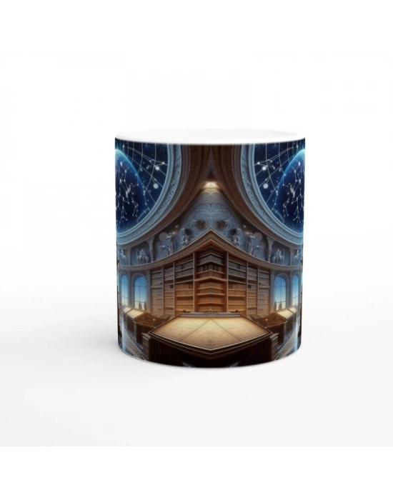 Yay Burcu Baskılı Kahve Kupası - Zodyak Kütüpanesi Vs3