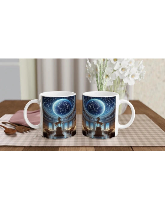 Yay Burcu Baskılı Kahve Kupası - Zodyak Kütüpanesi Vs3