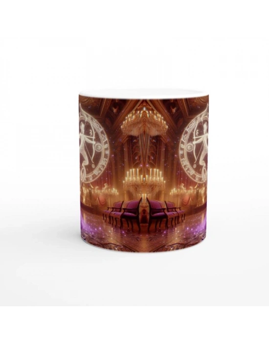 Yay Burcu Baskılı Kahve Kupası - Zodyak Maskeli Balo Vs1