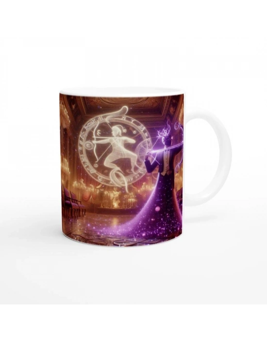 Yay Burcu Baskılı Kahve Kupası - Zodyak Maskeli Balo Vs1