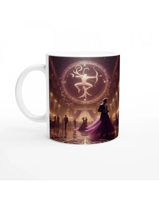 Yay Burcu Baskılı Kahve Kupası - Zodyak Maskeli Balo Vs2