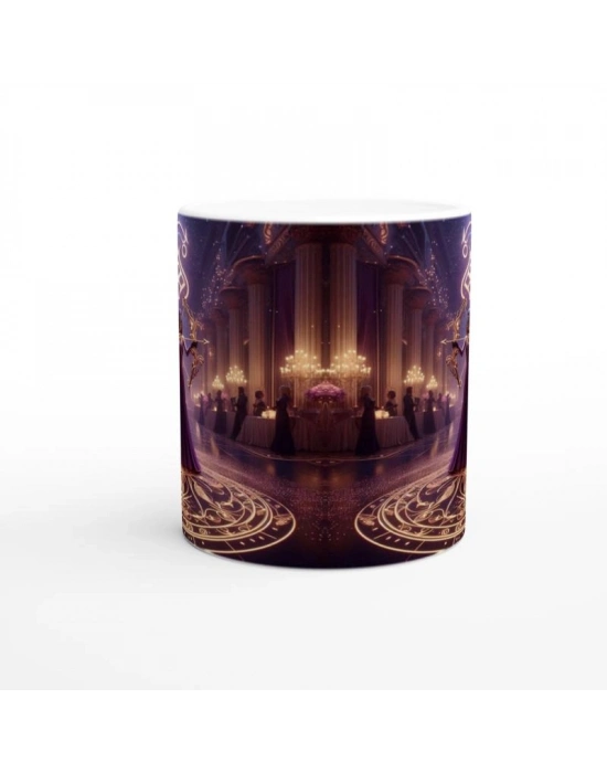 Yay Burcu Baskılı Kahve Kupası - Zodyak Maskeli Balo Vs3