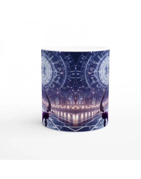 Yay Burcu Baskılı Kahve Kupası - Zodyak Maskeli Balo Vs4