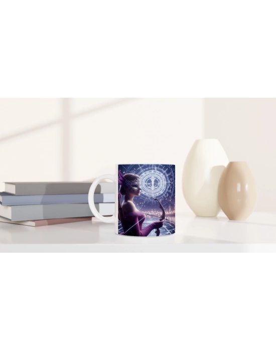 Yay Burcu Baskılı Kahve Kupası - Zodyak Maskeli Balo Vs4