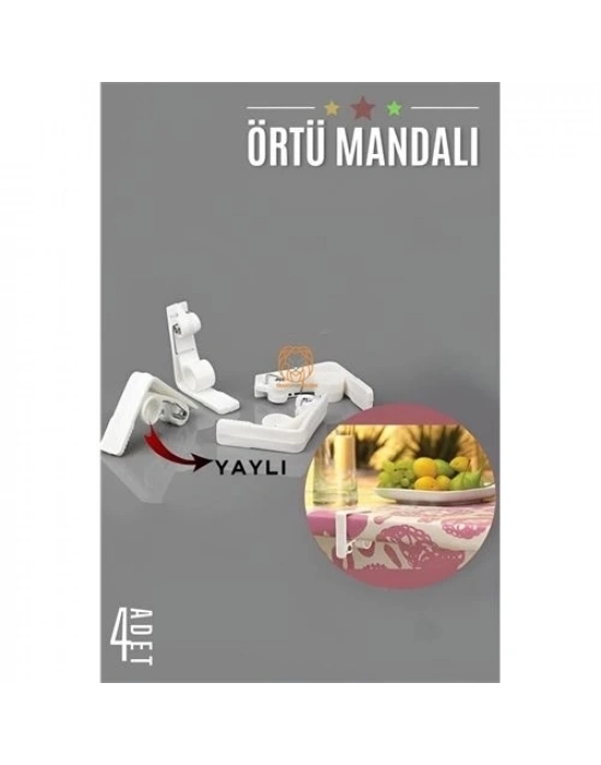 Yaylı Masa Örtüsü Mandalı 4 ADET