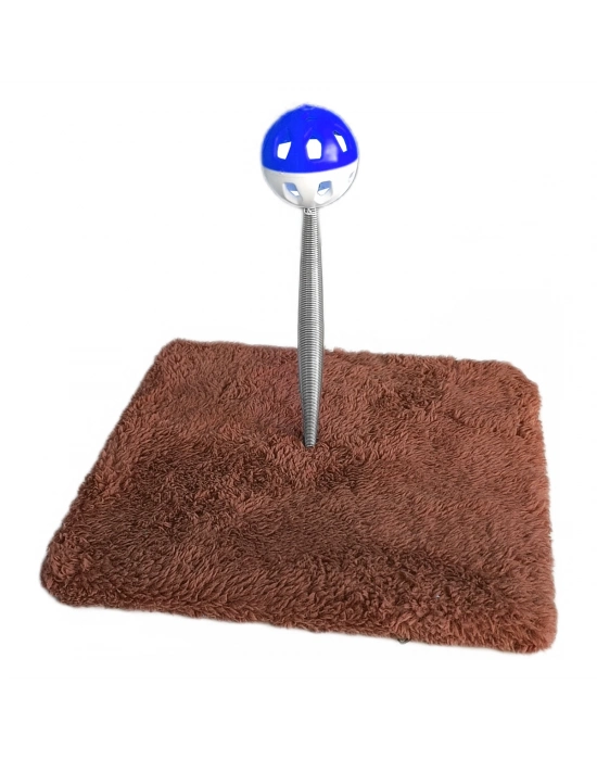 Yaylı Toplu Hacıyatmaz Kedi Aktivite Oyuncağı 16-20 cm Kahverengi