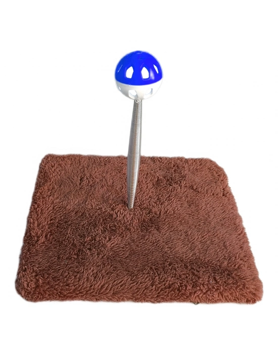 Yaylı Toplu Hacıyatmaz Kedi Aktivite Oyuncağı 16-20 cm Kahverengi