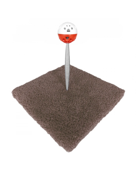 Yaylı Toplu Hacıyatmaz Kedi Aktivite Oyuncağı 16-20 cm Kahverengi