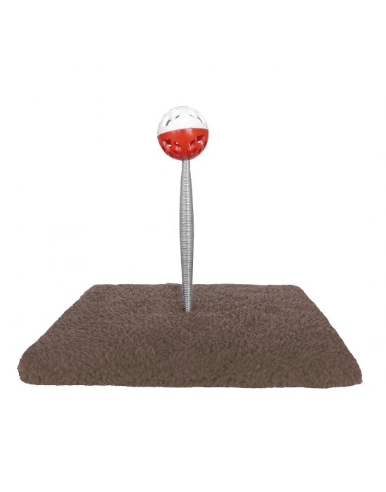 Yaylı Toplu Hacıyatmaz Kedi Aktivite Oyuncağı 16-20 cm Kahverengi