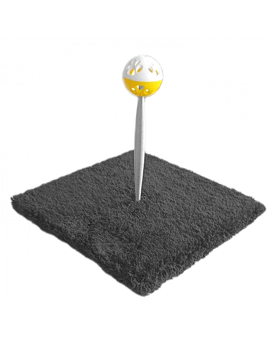 Yaylı Toplu Hacıyatmaz Kedi Aktivite Oyuncağı 16-20 cm Siyah