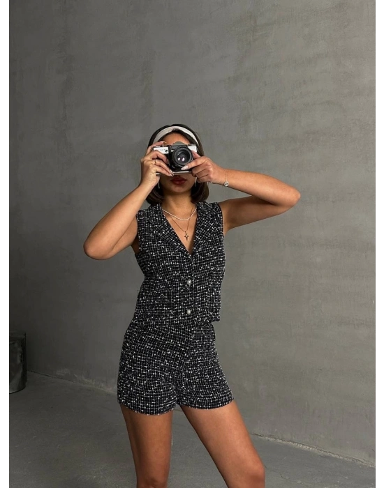 Yelekli şort takım